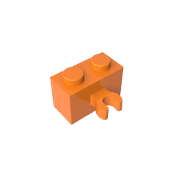 GDS-651 - Brick Special 1 x 2 with Vertical Clip [Thick U Clip]