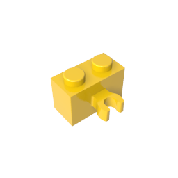 GDS-651 - Brick Special 1 x 2 with Vertical Clip [Thick U Clip]