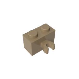 GDS-651 - Brick Special 1 x 2 with Vertical Clip [Thick U Clip]