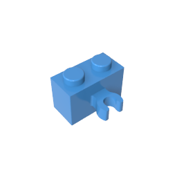 GDS-651 - Brick Special 1 x 2 with Vertical Clip [Thick U Clip]