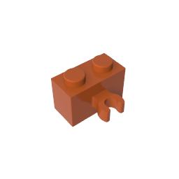 GDS-651 - Brick Special 1 x 2 with Vertical Clip [Thick U Clip]