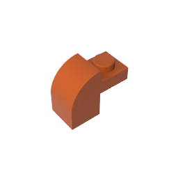 GDS-654 - Brick Curved 1 x 2 x 1 1/3 with Curved Top