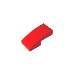 GDS-656 - Slope Curved 2 x 1 No Studs [1/2 Bow]