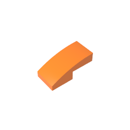 GDS-656 - Slope Curved 2 x 1 No Studs [1/2 Bow]