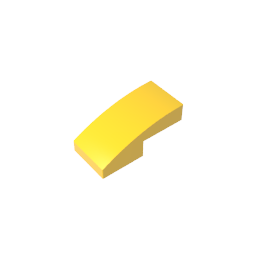 GDS-656 - Slope Curved 2 x 1 No Studs [1/2 Bow]