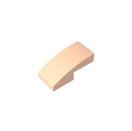 GDS-656 - Slope Curved 2 x 1 No Studs [1/2 Bow]