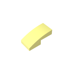 GDS-656 - Slope Curved 2 x 1 No Studs [1/2 Bow]