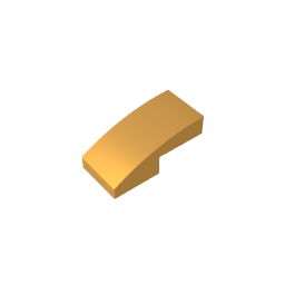 GDS-656 - Slope Curved 2 x 1 No Studs [1/2 Bow]