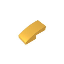 GDS-656 - Slope Curved 2 x 1 No Studs [1/2 Bow]