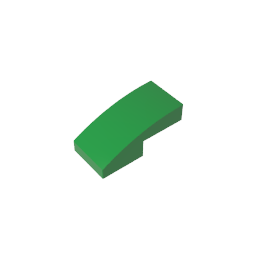 GDS-656 - Slope Curved 2 x 1 No Studs [1/2 Bow]