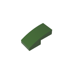 GDS-656 - Slope Curved 2 x 1 No Studs [1/2 Bow]