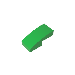 GDS-656 - Slope Curved 2 x 1 No Studs [1/2 Bow]