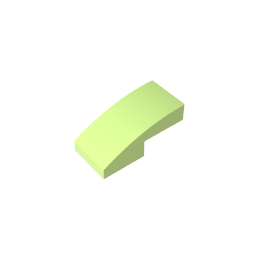 GDS-656 - Slope Curved 2 x 1 No Studs [1/2 Bow]
