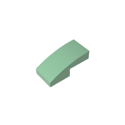 GDS-656 - Slope Curved 2 x 1 No Studs [1/2 Bow]