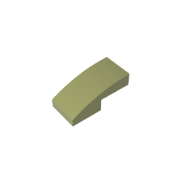 GDS-656 - Slope Curved 2 x 1 No Studs [1/2 Bow]