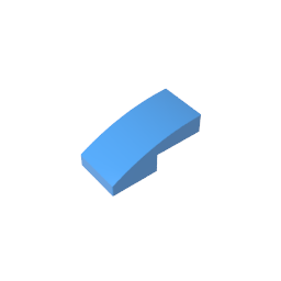 GDS-656 - Slope Curved 2 x 1 No Studs [1/2 Bow]