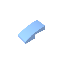 GDS-656 - Slope Curved 2 x 1 No Studs [1/2 Bow]