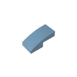 GDS-656 - Slope Curved 2 x 1 No Studs [1/2 Bow]
