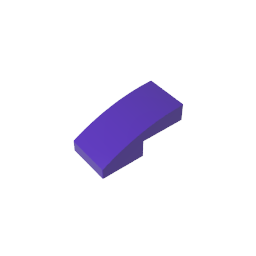 GDS-656 - Slope Curved 2 x 1 No Studs [1/2 Bow]