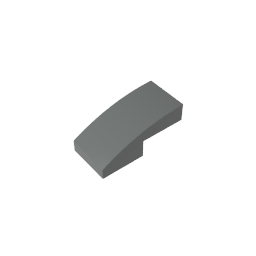 GDS-656 - Slope Curved 2 x 1 No Studs [1/2 Bow]