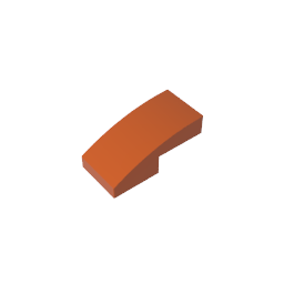 GDS-656 - Slope Curved 2 x 1 No Studs [1/2 Bow]