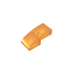 GDS-656 - Slope Curved 2 x 1 No Studs [1/2 Bow]