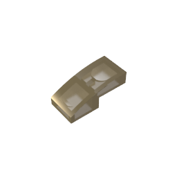 GDS-656 - Slope Curved 2 x 1 No Studs [1/2 Bow]
