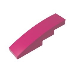 GDS-658 - Slope Curved 4 x 1 No Studs [Stud Holder with Asymmetric Ridges]