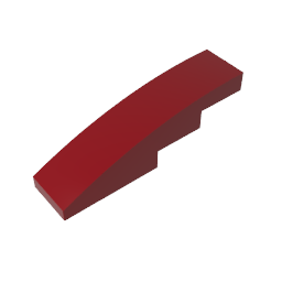 GDS-658 - Slope Curved 4 x 1 No Studs [Stud Holder with Asymmetric Ridges]
