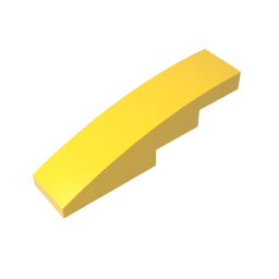 GDS-658 - Slope Curved 4 x 1 No Studs [Stud Holder with Asymmetric Ridges]