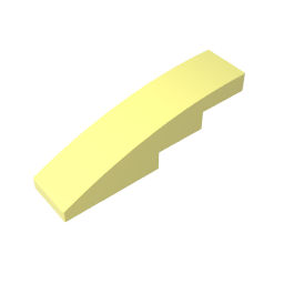 GDS-658 - Slope Curved 4 x 1 No Studs [Stud Holder with Asymmetric Ridges]