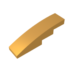 GDS-658 - Slope Curved 4 x 1 No Studs [Stud Holder with Asymmetric Ridges]