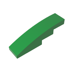 GDS-658 - Slope Curved 4 x 1 No Studs [Stud Holder with Asymmetric Ridges]