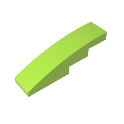 GDS-658 - Slope Curved 4 x 1 No Studs [Stud Holder with Asymmetric Ridges]