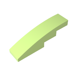 GDS-658 - Slope Curved 4 x 1 No Studs [Stud Holder with Asymmetric Ridges]