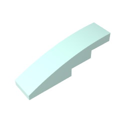 GDS-658 - Slope Curved 4 x 1 No Studs [Stud Holder with Asymmetric Ridges]