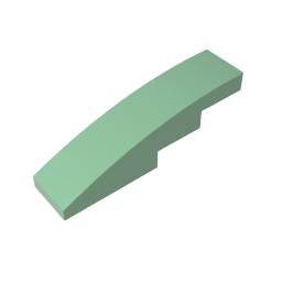 GDS-658 - Slope Curved 4 x 1 No Studs [Stud Holder with Asymmetric Ridges]