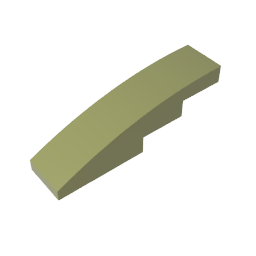GDS-658 - Slope Curved 4 x 1 No Studs [Stud Holder with Asymmetric Ridges]