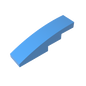 GDS-658 - Slope Curved 4 x 1 No Studs [Stud Holder with Asymmetric Ridges]