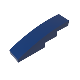 GDS-658 - Slope Curved 4 x 1 No Studs [Stud Holder with Asymmetric Ridges]