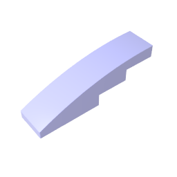 GDS-658 - Slope Curved 4 x 1 No Studs [Stud Holder with Asymmetric Ridges]