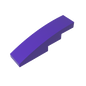 GDS-658 - Slope Curved 4 x 1 No Studs [Stud Holder with Asymmetric Ridges]