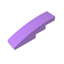 GDS-658 - Slope Curved 4 x 1 No Studs [Stud Holder with Asymmetric Ridges]