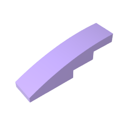 GDS-658 - Slope Curved 4 x 1 No Studs [Stud Holder with Asymmetric Ridges]