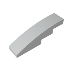 GDS-658 - Slope Curved 4 x 1 No Studs [Stud Holder with Asymmetric Ridges]
