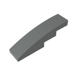 GDS-658 - Slope Curved 4 x 1 No Studs [Stud Holder with Asymmetric Ridges]