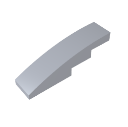 GDS-658 - Slope Curved 4 x 1 No Studs [Stud Holder with Asymmetric Ridges]