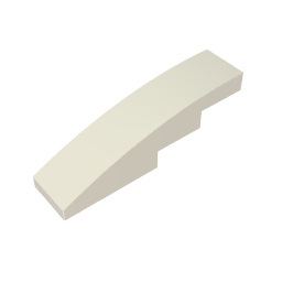 GDS-658 - Slope Curved 4 x 1 No Studs [Stud Holder with Asymmetric Ridges]