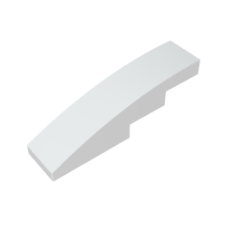 GDS-658 - Slope Curved 4 x 1 No Studs [Stud Holder with Asymmetric Ridges]