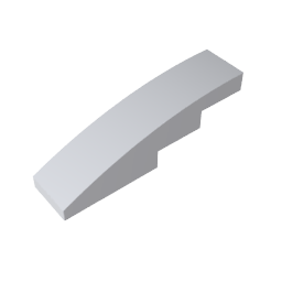 GDS-658 - Slope Curved 4 x 1 No Studs [Stud Holder with Asymmetric Ridges]